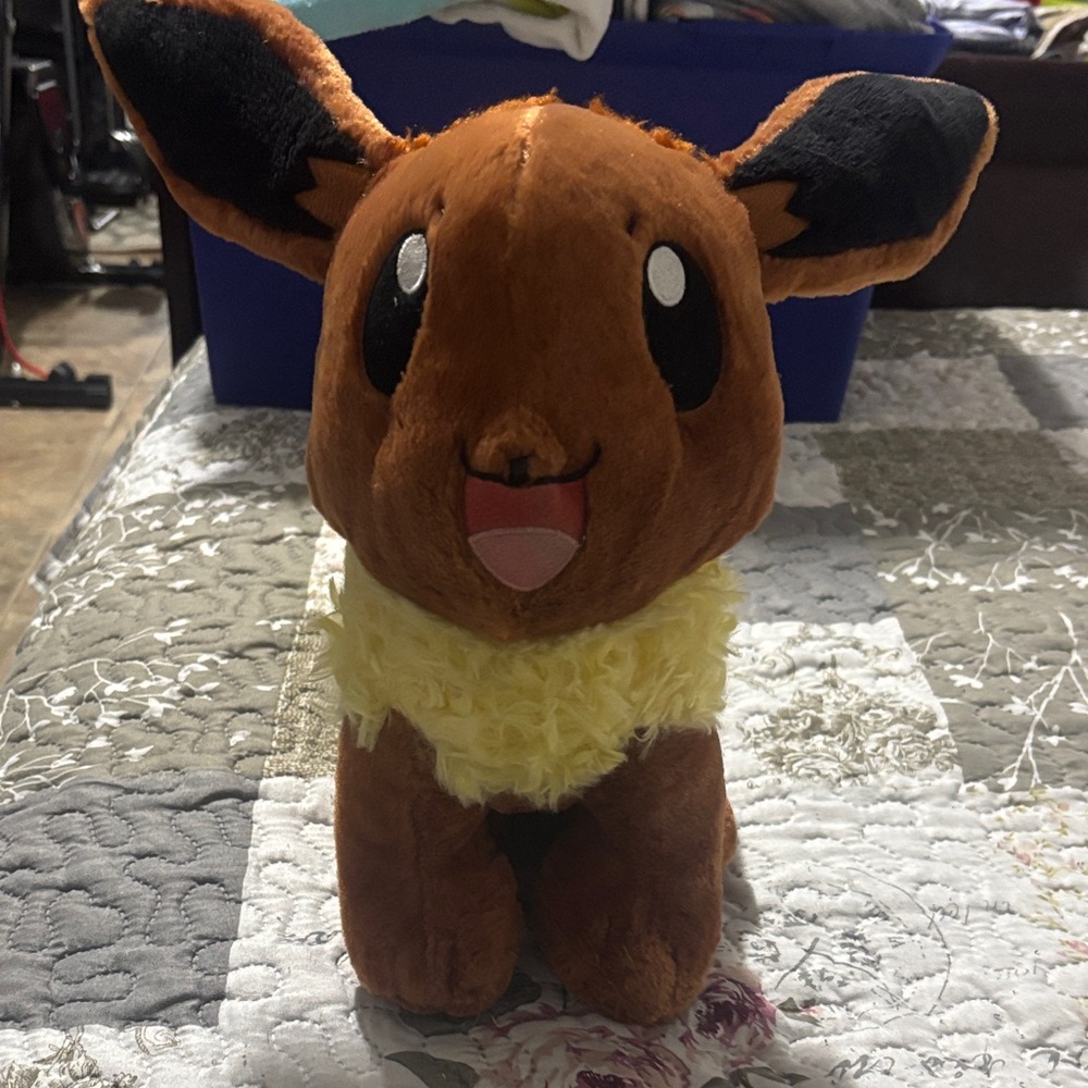 Build-A-Bear Brown and Blue Stuffed Animal with Yellow Tail